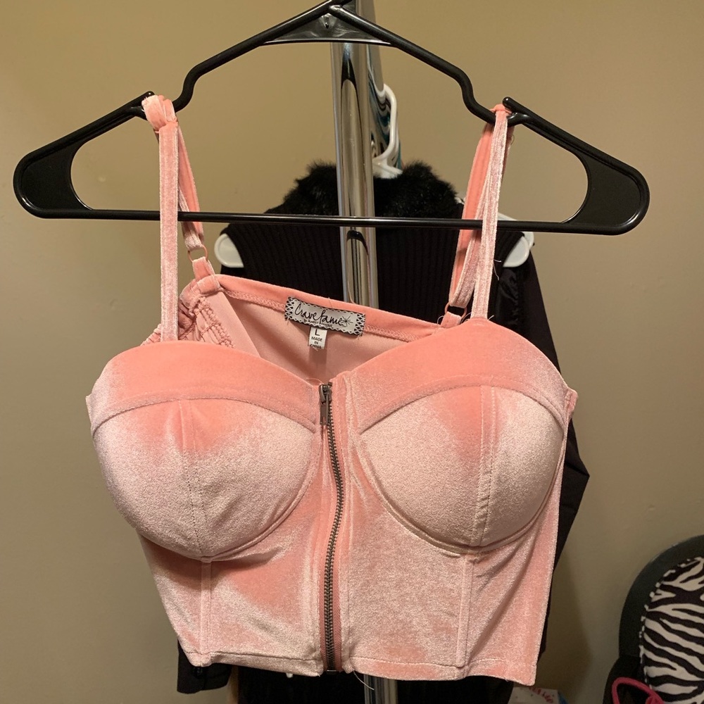Suede Crop Bustier